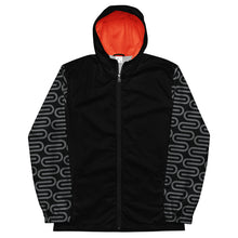 Load image into Gallery viewer, Mens Swivel Bottle windbreaker jacket in black.