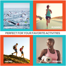 Load image into Gallery viewer, Swivel Bottle target audiences: triathlon, running, hiking and fitness.