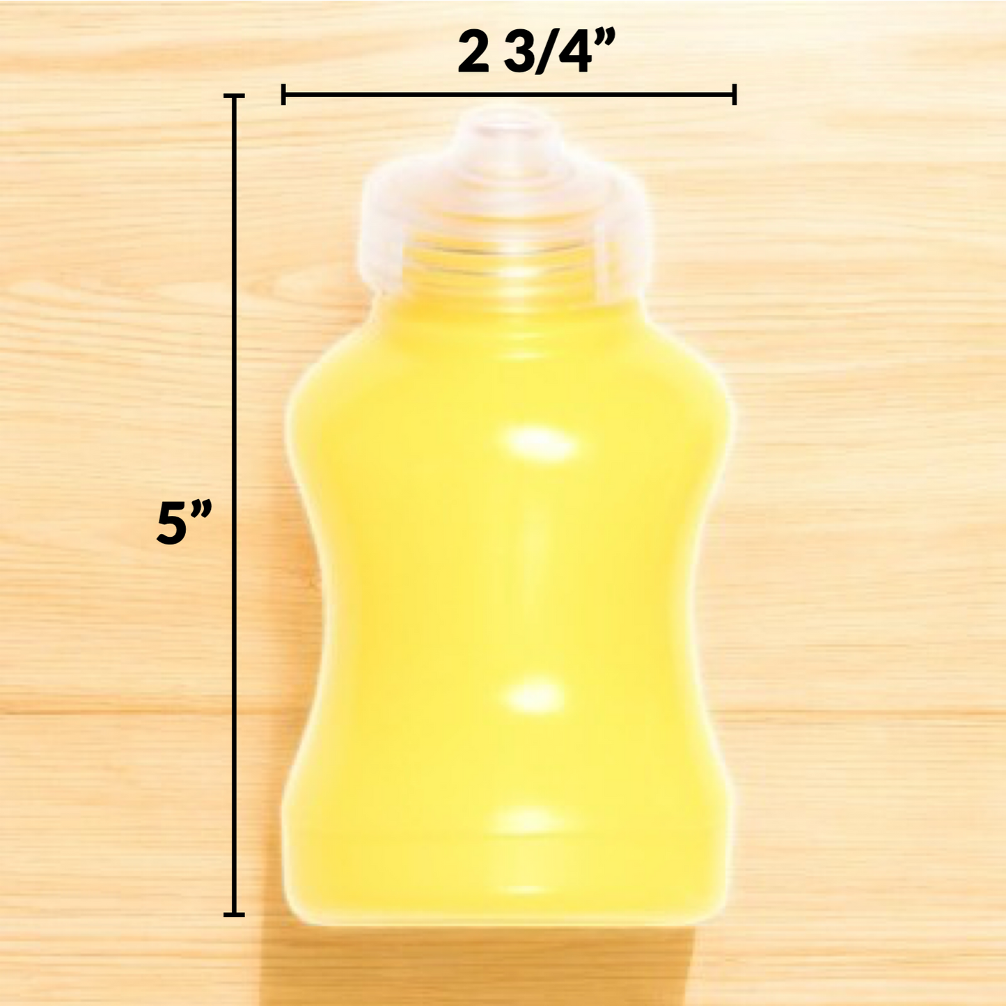 Swivel bottle flask dimensions - five inches tall, two and three-fourths wide.