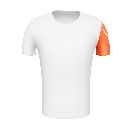 Product mockup of the Swivel Bottle Technical Trainer shirt.